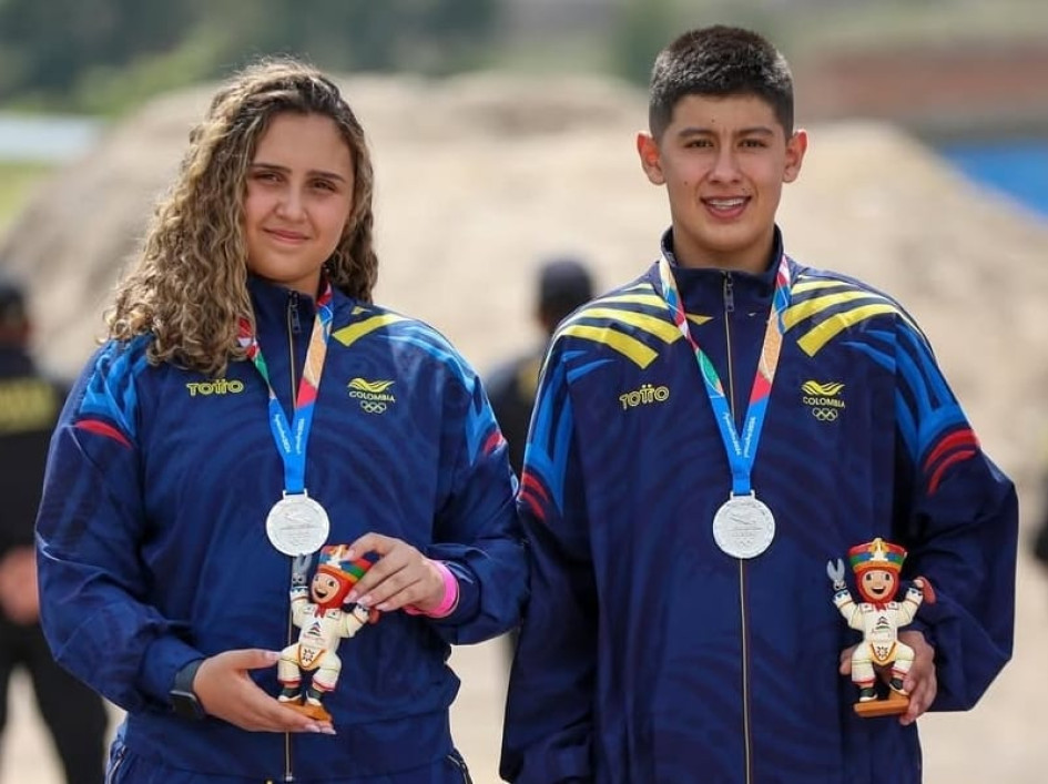 Luciana Polanía y Juan José Jaramillo, los caldenses medallistas en los Juegos Bolivarianos. 