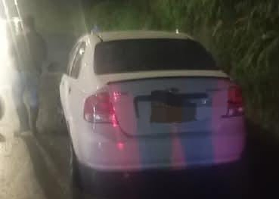 El carro fue interceptado con ayuda de la comunidad.