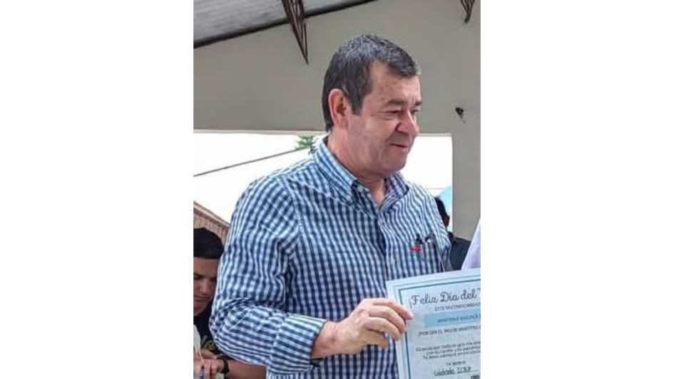 Licenciado José Naín Montoya, fallecido director de la banda sinfónica del colegio Bartolomé Mitre de Chinchiná.