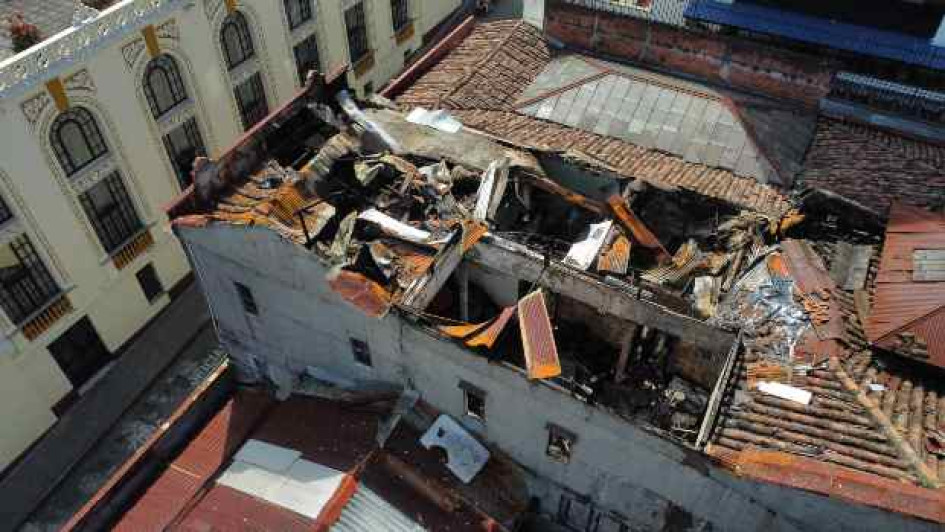 Así quedó la estructura luego del incendio. Foto Luis Trejos|LA PATRIA