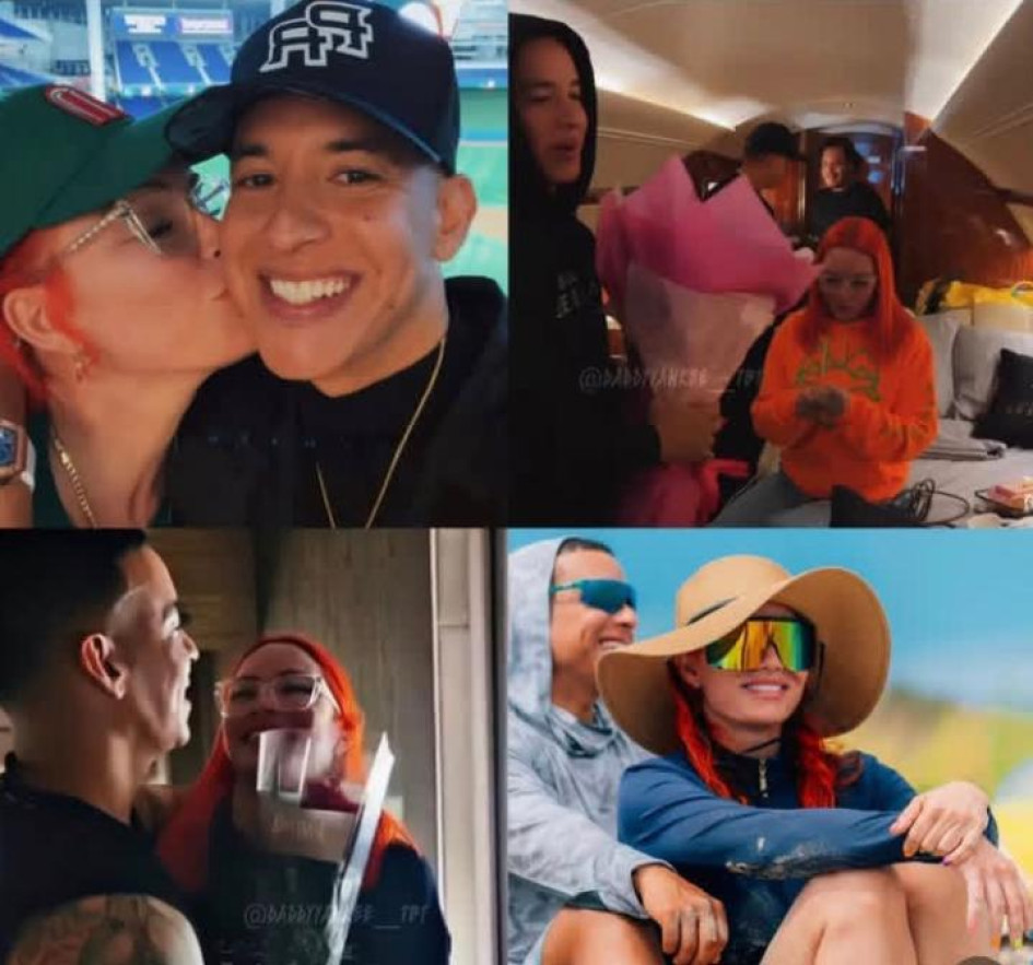 Daddy Yankee y su esposa, Mireddys. 