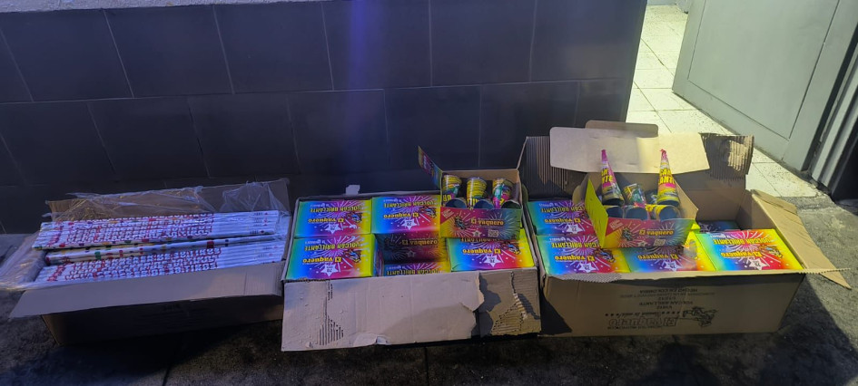 Pólvora decomisada en el barrio La Linda de Manizales.