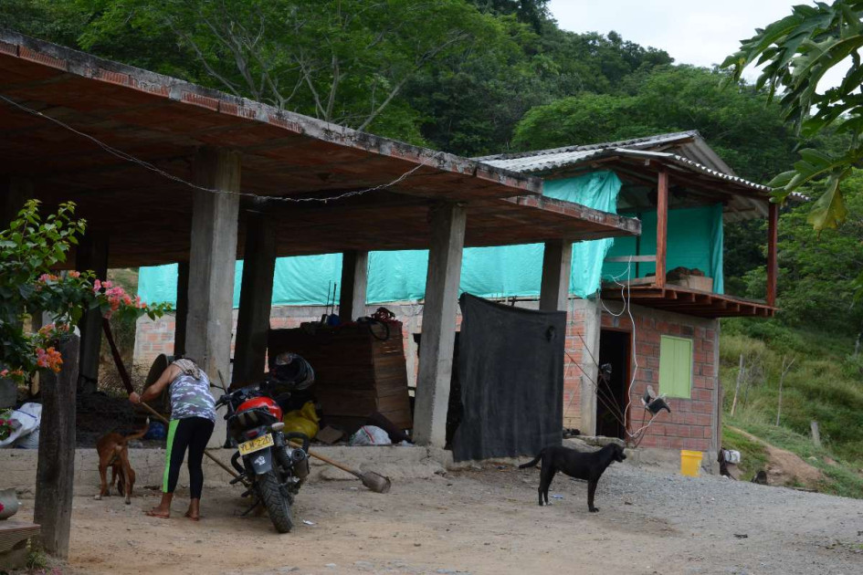 Ocho casas de la vereda Bocas, de Aguadas, están en riesgo de colapsar. 