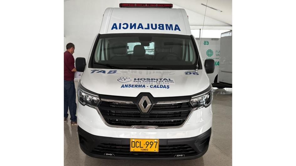 El Hospital San Vicente de Paúl de Anserma recibió una ambulancia de la Dirección Territorial de Salud de Caldas.