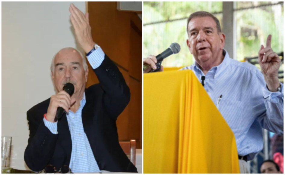 Andrés Pastrana (izq.), expresidente de Colombia, y Edmundo González, líder opositor venezolano.