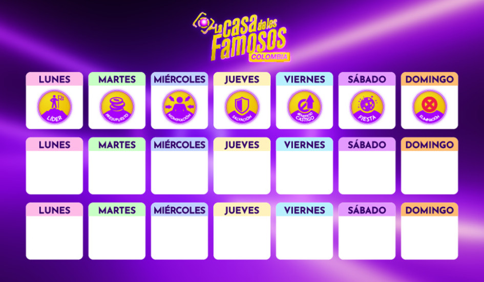 Así serán los días en la Casas de los Famosos. 