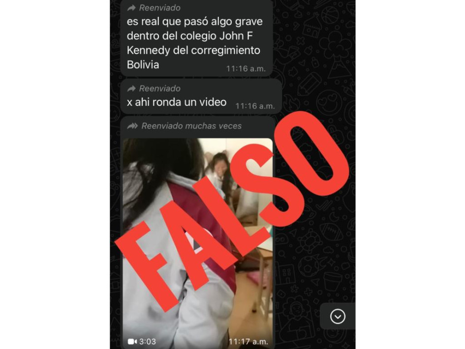 En Whatsapp circuló el video de un feminicidio, en donde se señalaba al corregimiento de Bolivia (Caldas) como el lugar de los hechos.