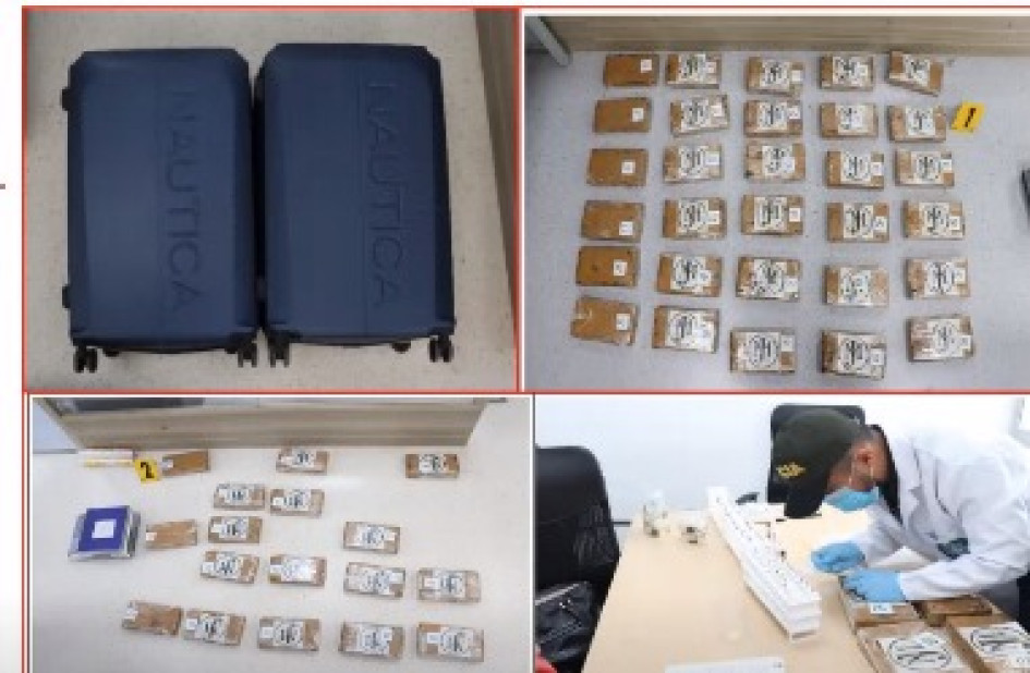 La droga: 60 panelas que pesaron 67 kilos.