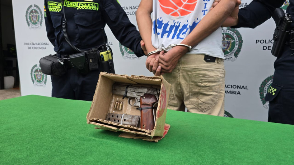 El arma que le encontraron.