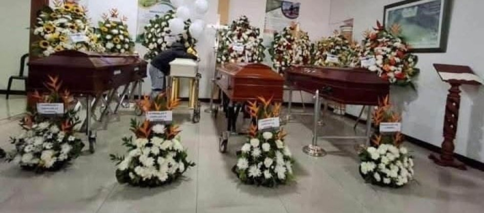 Velación de las víctimas del derrumbe.