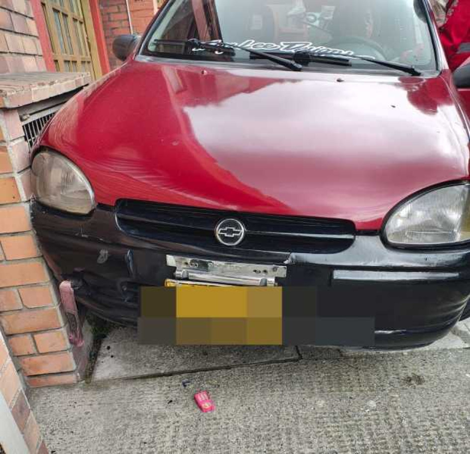 El accidente del vehículo.