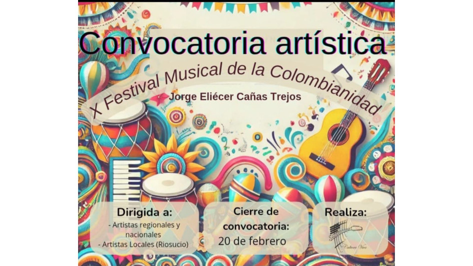 Si es artista, inscríbase a esta convocatoria. 