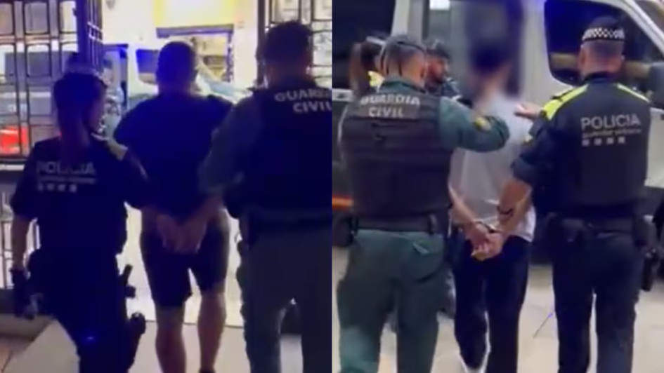 Dos de los colombianos capturados en el País Vasco.