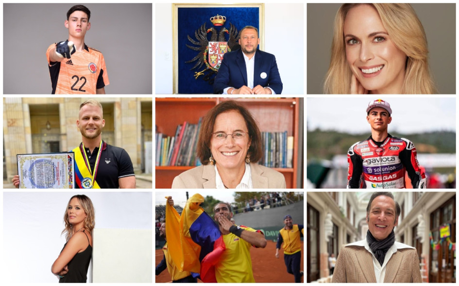 Alexéi Rojas, Mikhail Krasnov, Géraldine Zivić, Dominic Wolf, Salud Hernández, David Alonso, Eva Rey, Adrià Solano y Patrick Delmas, personajes destacados con nacionalidad colombiana.