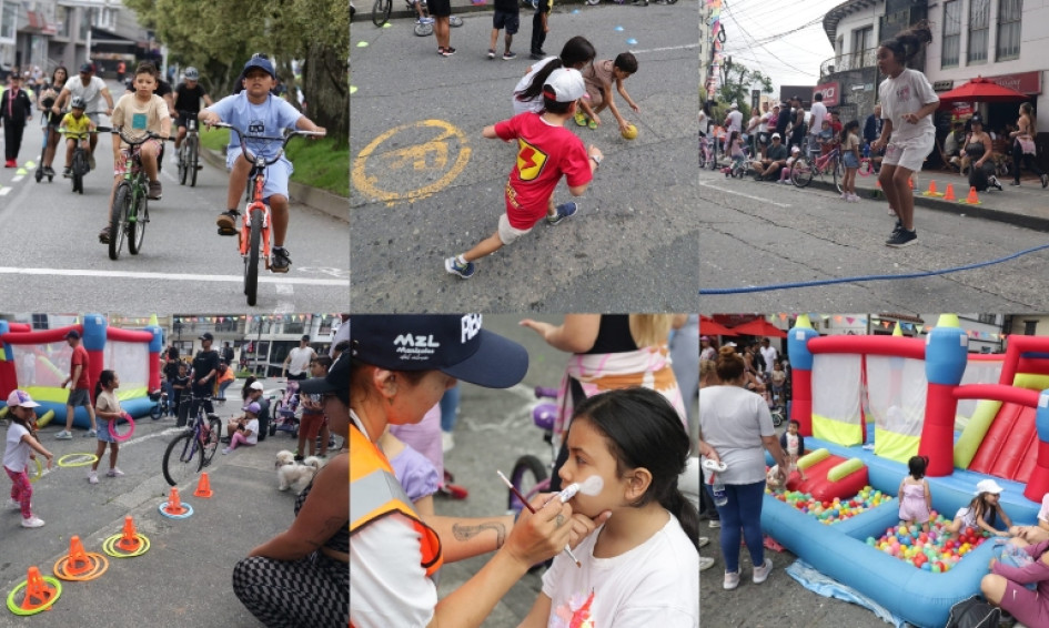 Los domingos, cuando hace buen clima, la recrevía de la avenida Santander se llena con cientos de familias que buscan un espacio para recrearse.