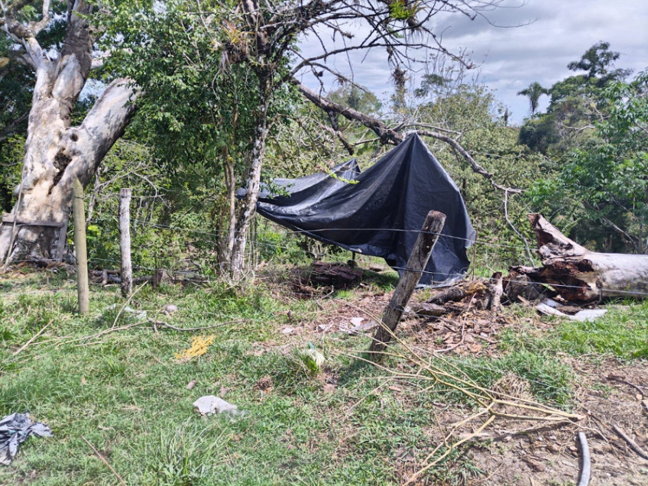 El trabajador de la finca terminó atrapado en un pozo junto con el animal.