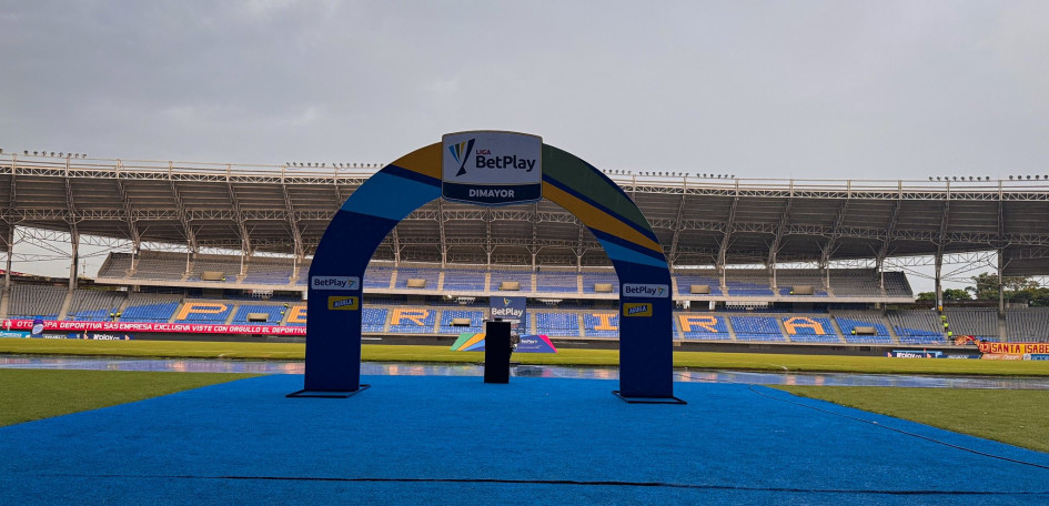 Así se veía el estadio Hernán Ramírez Villegas antes del comienzo del juego entre el Pereira y el Tolima.