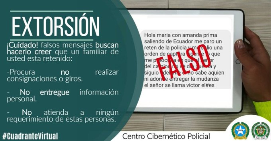 No caiga en la extorsión.