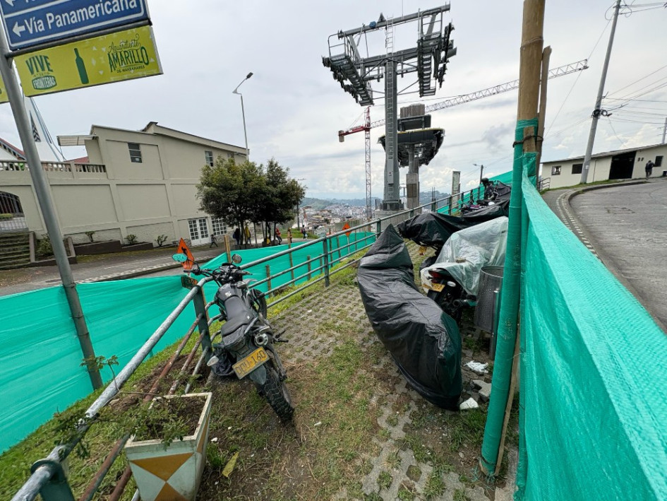 Foto | Luis Fernando Trejos | LA PATRIA  Este es el parqueadero improvisado enfrente de la iglesia de Fátima.