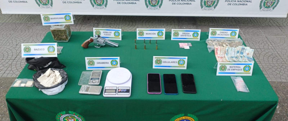 Lo que les hallaron a los capturados.