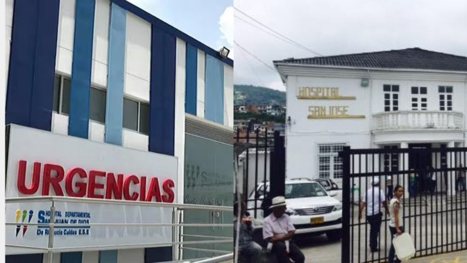 Hospitales San Juan de Dios, de Riosucio (izq.), y San José, de Neira.