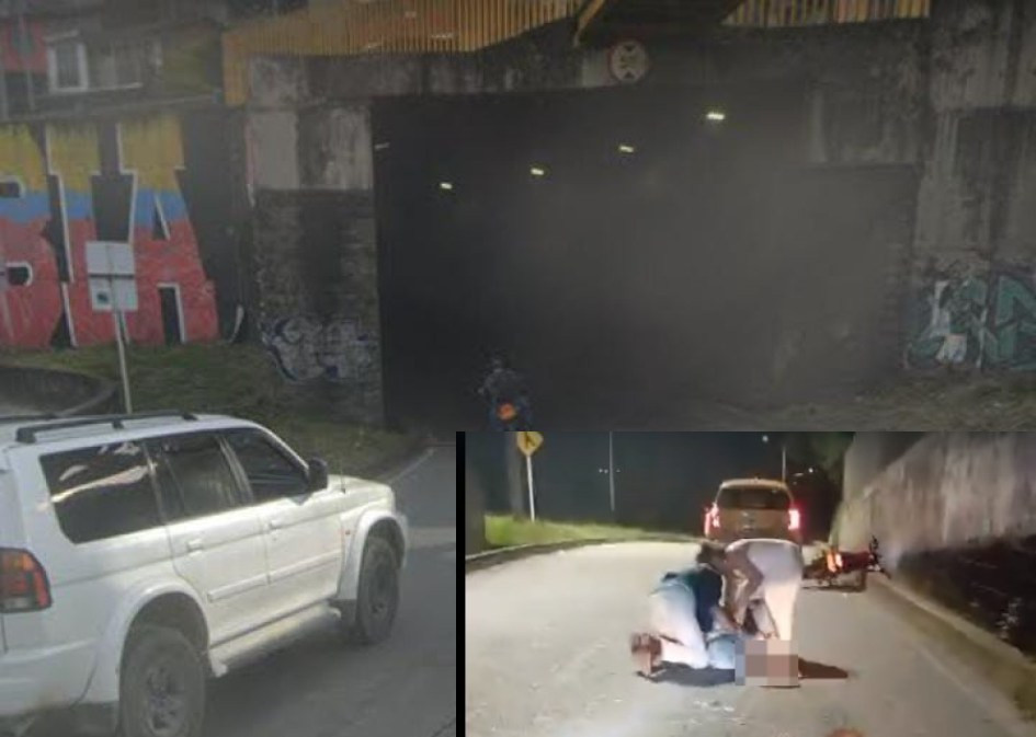 En este túnel fue el accidente.