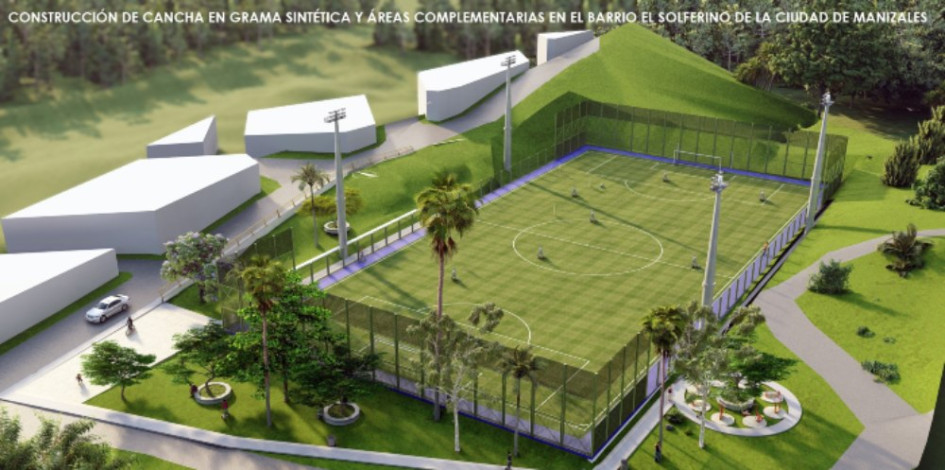 Foto | Cortesía Secretaría de Deportes de Caldas | LA PATRIA   Estos son los renders tentativos de cómo luciría la cancha y su entorno.