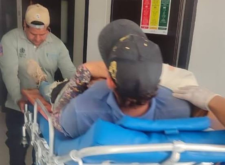 El hombre al que le cayó la roca.