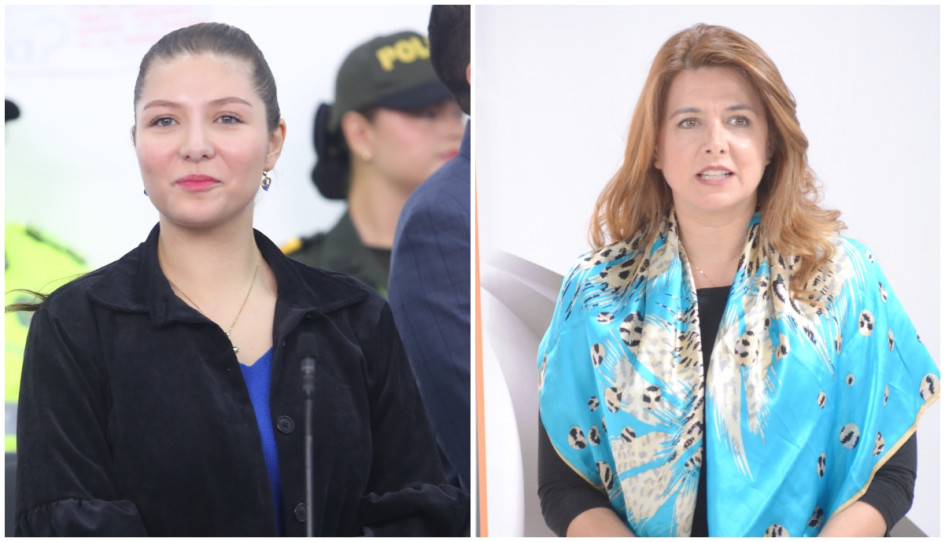 Manuela Rodríguez (izq.), concejal de Manizales, y Juana Carolina Londoño, representante a la Cámara por Caldas. 