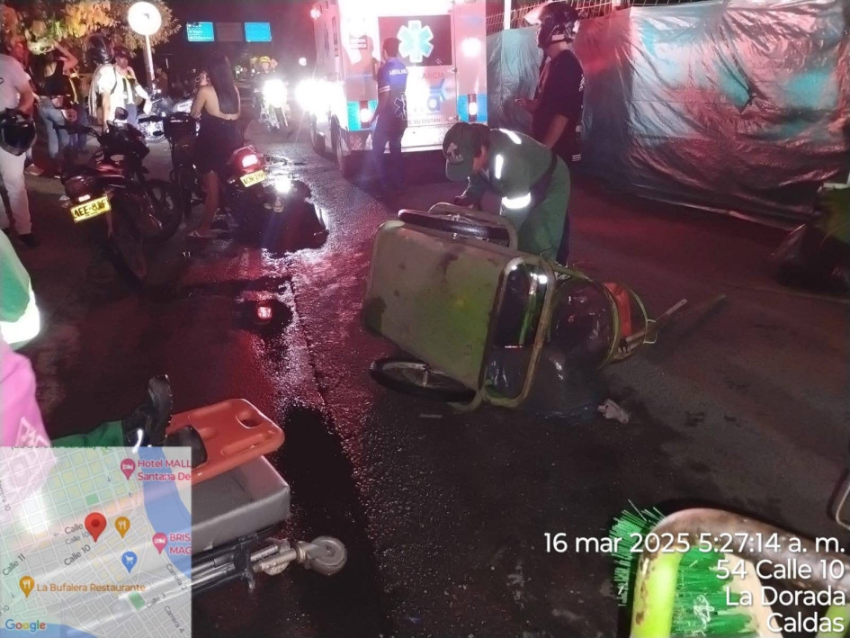 Los tres afectados realizaban labores de limpieza cuando los arrolló el vehículo particular.