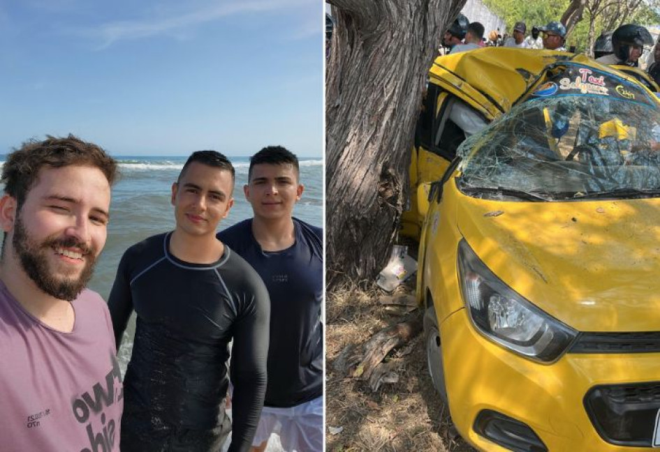 Los tres jóvenes provenientes de Manizales se accidentaron en taxi cuando se dirigían al aeropuerto de Santa Marta.