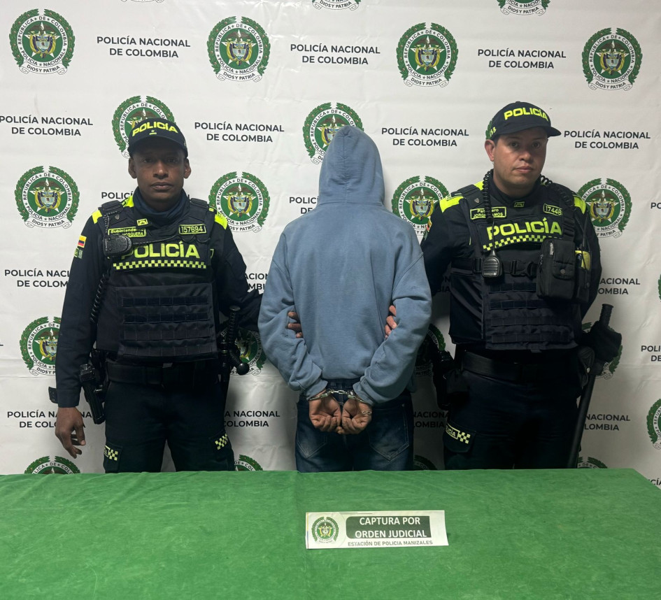 Brayan Camilo Gómez Arias, capturado para que termine de pagar su condena en la cárcel.