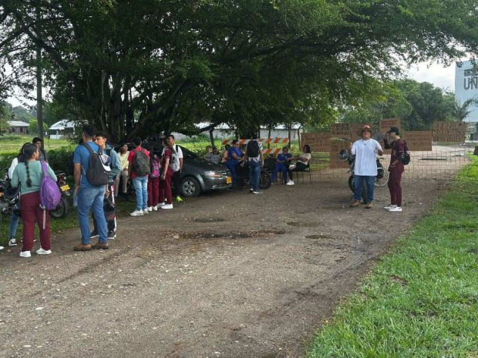 Foto I Cortesía para LA PATRIA  En una semana, estudiantes de la U. de Caldas sede Magdalena Centro, en La Dorada, han adelantado bloqueos en la institución y en la vía nacional.