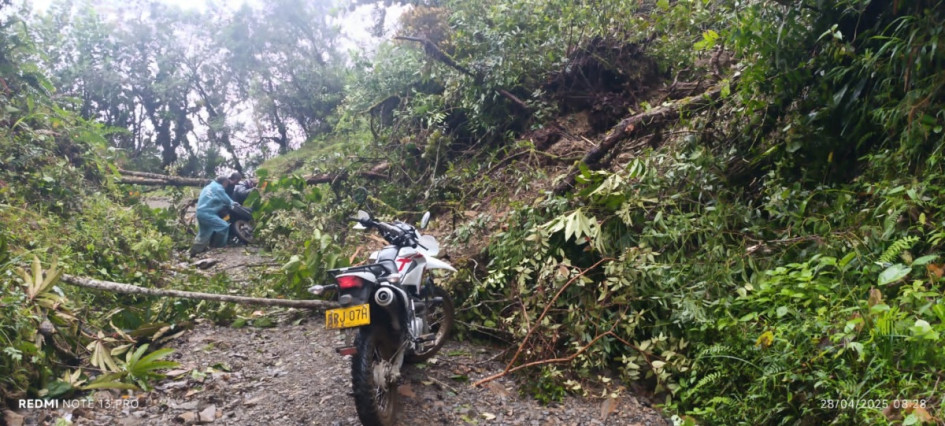 Hay 21 vías cerradas o con pasos restringidos en Caldas este lunes (28 de abril). En el Oriente se atienden derrumbes registrados en la mañana.