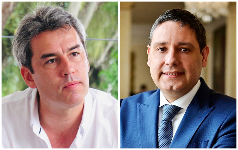 Camilo Gaviria (izq.), exdiputado caldense, y Mauricio Lizcano, precandidato presidencial.