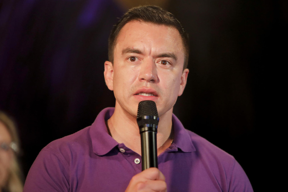 Daniel Noboa, presidente reelecto de Ecuador.