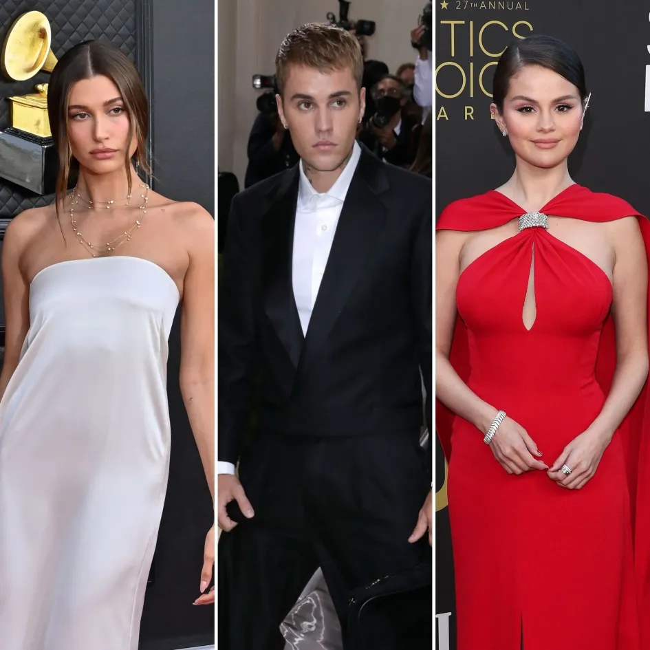 Foto | Cortesía InTouch Weekly | LA PATRIA De derecha a izquierda: Hailey Bieber, Justin Bieber y Selena Gomez.