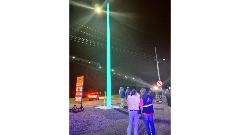 Iluminación en la vía Panamericana