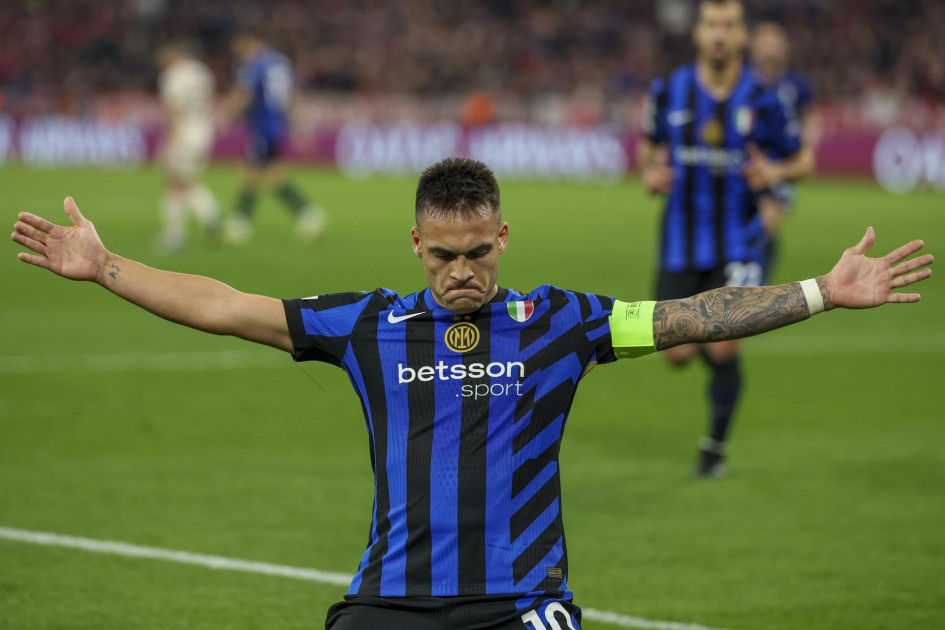 Lautaro Martínez, capitán y referente del Inter de Milán, que le ganó 1-2 al Bayern de Múnich en la ida de los cuartos de final de la UEFA Champions League.