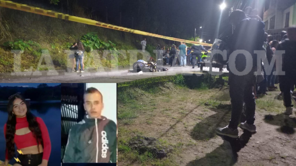 Luis Eduardo Ruiz Montes y Evelyn Yarit Campo García iban en moto.