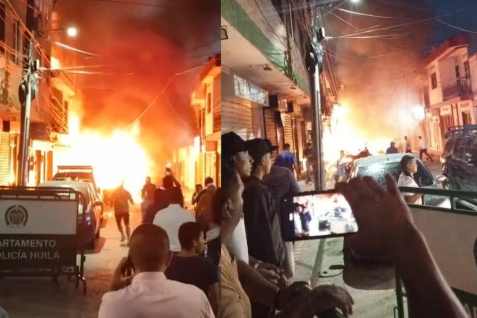 Atentado en La Plata (Huila).