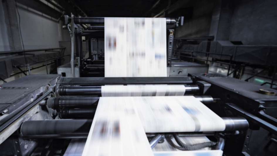 Maquina rotativa funcionando