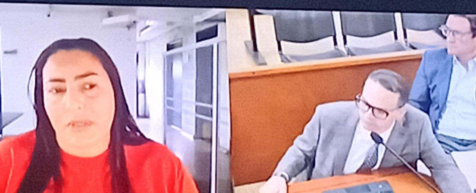 Fotos| LA PATRIA María Bianed Castaño Patiño, de 45 años, en la audiencia de este miércoles.