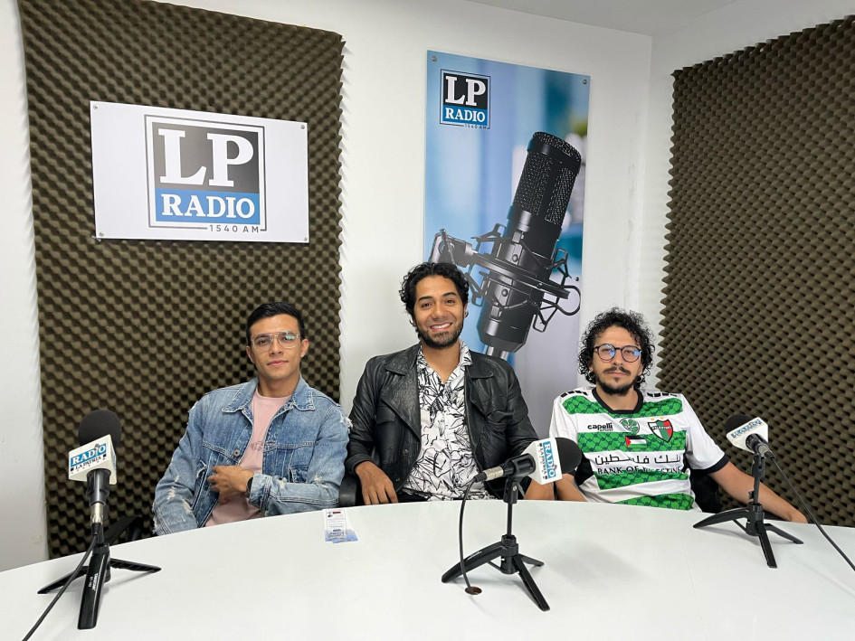 Juan Esteban Montoya, Juan Lynce y Daniel Díaz, integrantes de Rokamandú. 