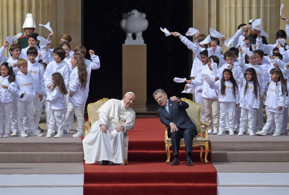 El papa Francisco en Colombia en el 2017