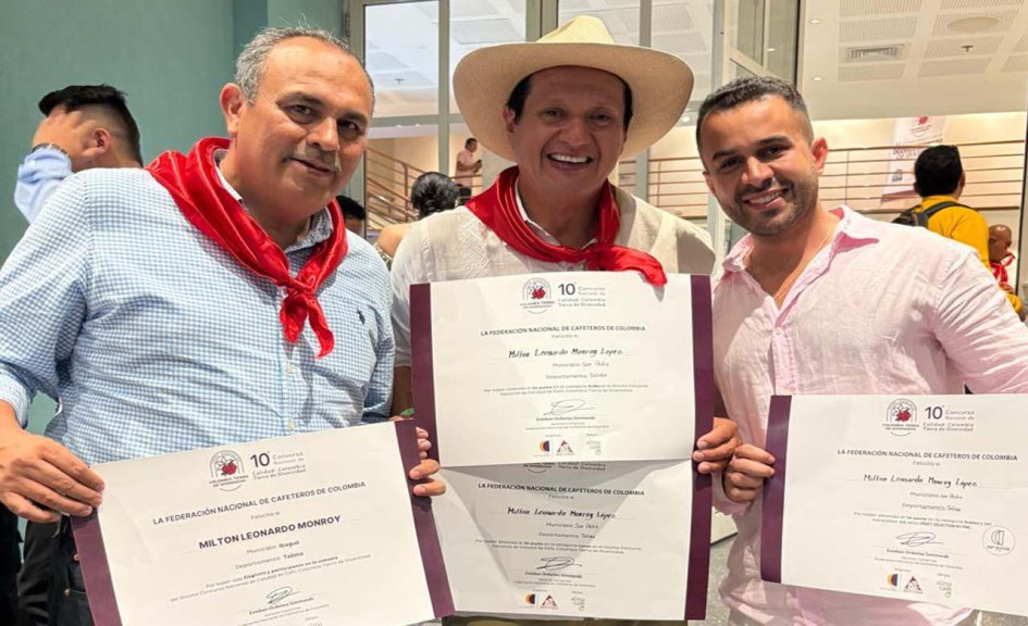 Milton Monroy, caficultor de Ibagué, logró el primer lugar en el atributo de Mejor Café Exótico.