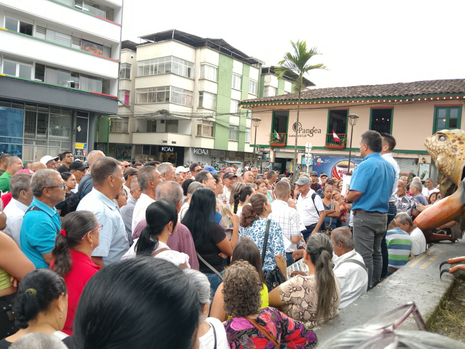 La novela del impuesto predial continúa en un municipio de Caldas. El lunes (21 de abril) protestaron y ahora piden corregir la actualización del catastro.