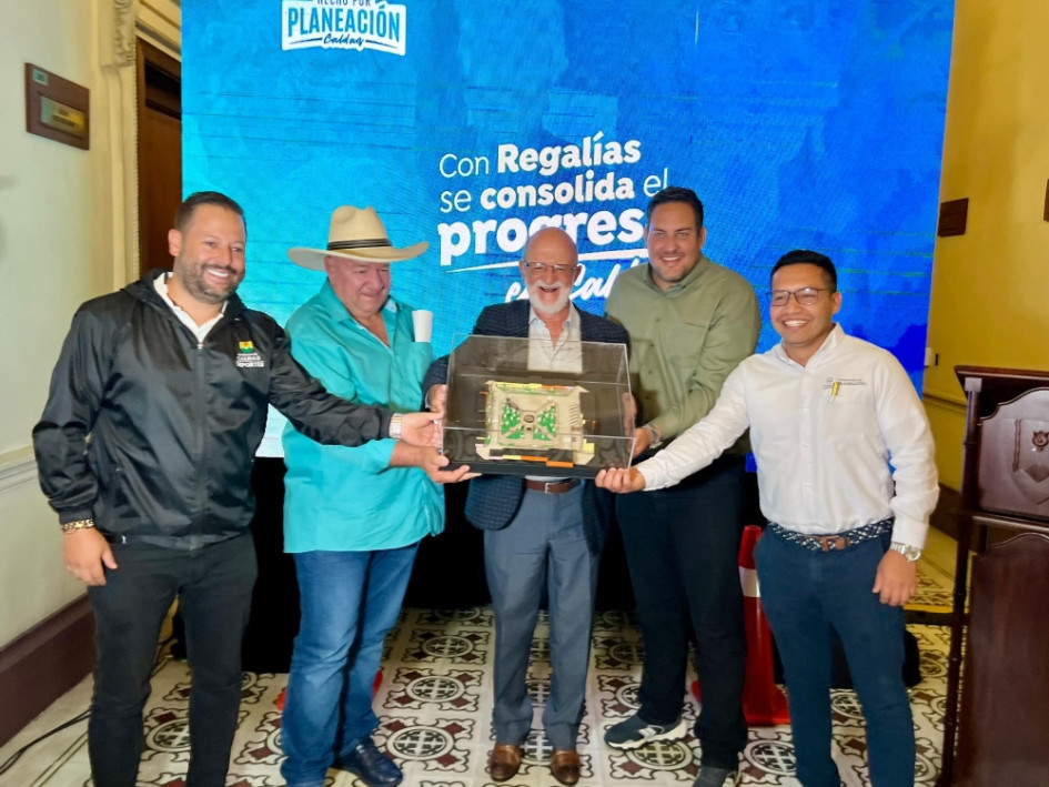 Oficialización de la inversión con recursos de Regalías que hará la Gobernación en siete municipios de Caldas.