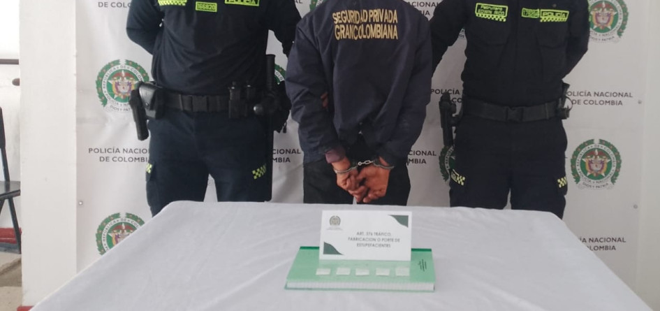 Una de las personas aprehendidas en Aguadas.