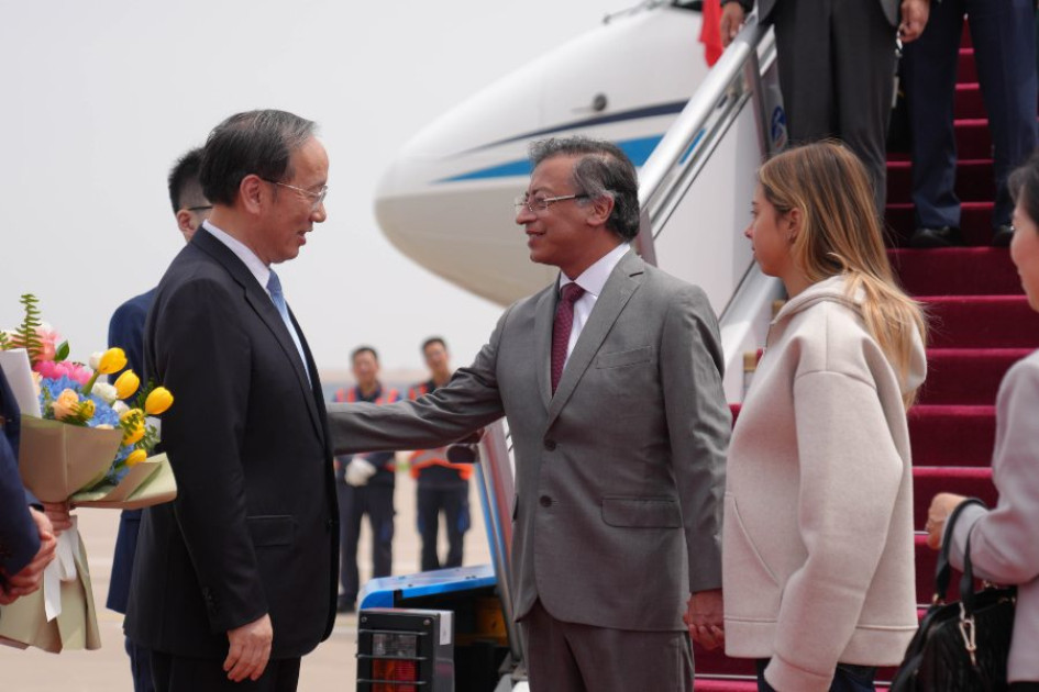 El presidente de la República, Gustavo Petro, llegó en la mañana de este lunes a la República Popular China
